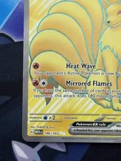 Pokemon TCG Ninetales ex 186/165 Scarlet & Violet 151 Full Art Ultra Rare NM - Image 5