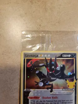 Pokemon TCG Greninja Gold Star SWSH144 - Celebrations Black Star Promo - Sealed - Image 2