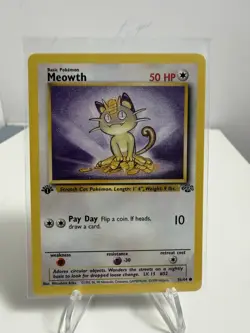 Pokemon Jungle 1st Edition #56/64 Meowth NM - Image 1