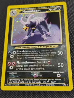 Pokemon TCG Houndoom 4/75 Neo Discovery Unlimited Vintage Holo - Image 1