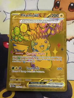 Pikachu ex 179/131 - Gold Hyper Rare - Pokemon TCG: Prismatic Evolutions - NM - Image 1
