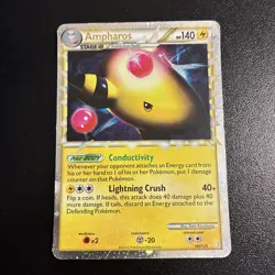 Pokemon Ampharos Prime 105/123 Heartgold & Soulsilver Ultra Rare Holo 140 HP - Image 1