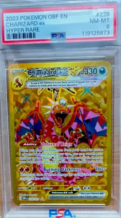 Pokemon OBF EN - Charizard ex 228/197 Hyper Rare Holo PSA 8 #119125873 - Image 1