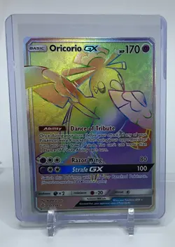 Oricorio GX 255/236 Rainbow Rare Secret Rare Unified Minds NM Pokemon TCG 2019 - Image 1