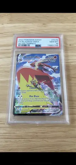 Pokemon TCG 2022 Silver Tempest FA/BLAZIKEN VMAX TG15/TG30 PSA 10 - Image 2