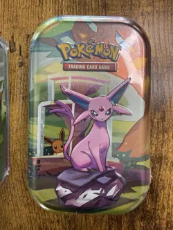 Pokemon Scarlet & Violet Prismatic Evolutions Factory Sealed Mini Tin - 2x Tins - Image 3