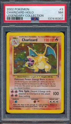 2002 Pokemon 3 Charizard Holo Legendary Collection PSA 7 NM - 137416307 - Image 1