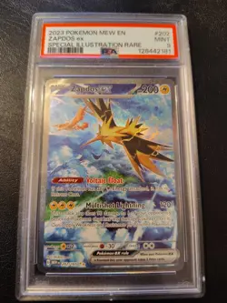 Pokemon 2023 Zapdos ex 202/165 Special Illustration Rare 151 PSA 9 - Image 1