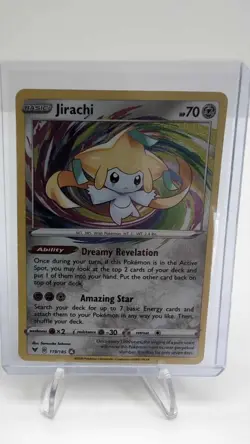 JIRACHI 119/185 HOLO AMAZING RARE VIVID VOLTAGE 2020 POKEMON LP - Image 1