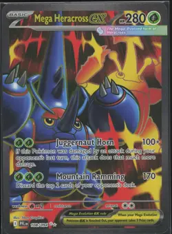 Mega Heracross ex 108/094 Ultra Rare Phantasmal Flames Pokemon Near Mint - Image 1