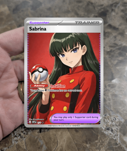 Sabrina Trainer Support Full Art Custom Pokemon Tcg - Image 1