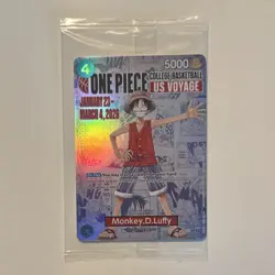 Bandai Namco Monkey.D.Luffy P-055 Holo US Voyage One Piece CCG Character Card - Image 3