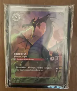 Disney Lorcana- Maleficent Monstrous Dragon- Enchanted- 5/P3 Championship Top 8 - Image 1