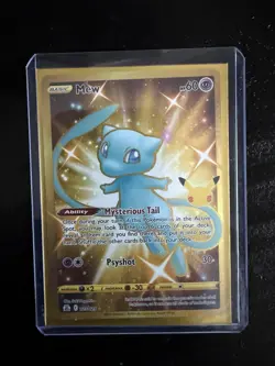 Pokemon TCG Mew Celebrations Gold Foil Secret Rare 025/025 Full Art - Image 1