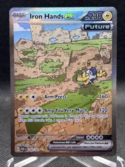 Pokemon Iron Hands ex 248/182 Paradox Rift Special Illustration Rare Holo SIR - Image 1