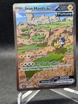 Pokemon Iron Hands ex 248/182 Paradox Rift Special Illustration Rare Holo SIR - Image 3