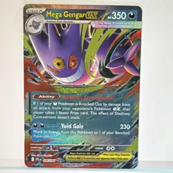 Pokemon TCG Mega Gengar EX 056/094 Phantasmal Flames Full Art Holo 350 HP - Image 1