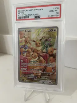 Eevee 188/167 PSA 10 GEM MINT Pokemon Twilight Masquerade Illustration Rare - Image 1