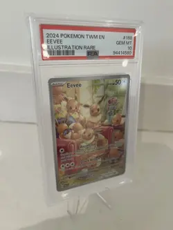 Eevee 188/167 PSA 10 GEM MINT Pokemon Twilight Masquerade Illustration Rare - Image 3