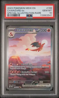 POKEMON EN-151 SPECIAL ILLUSTRATION RARE #199 CHARIZARD EX PSA 10 - Image 1