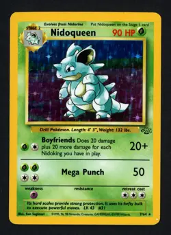 Nidoqueen 7/64 Jungle Unlimited Holo Rare Pokemon TCG - Image 1