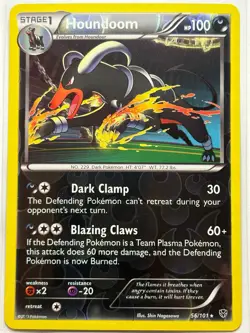 Houndoom [Reverse Holo] #56 Pokemon Plasma Blast NM - Image 1