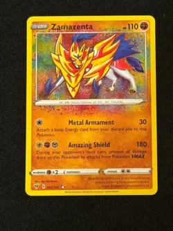 Pokemon TCG Zamazenta 102/185 Amazing Rare Vivid Voltage NM - Image 1