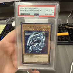 Blue-Eyes White Dragon Yugioh 2024 KC01 Prismatic Secret Rare PSA 10 - Image 1