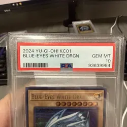 Blue-Eyes White Dragon Yugioh 2024 KC01 Prismatic Secret Rare PSA 10 - Image 2