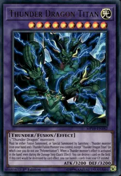 Thunder Dragon Titan 1st Ed Ultra Rare MP19-EN182 Yu-Gi-Oh! - Image 1