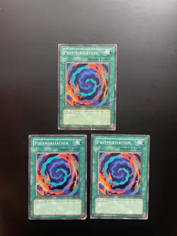 Yugioh Polymerization SDJ-036 1st Edition Common Damaged X3 - Image 1