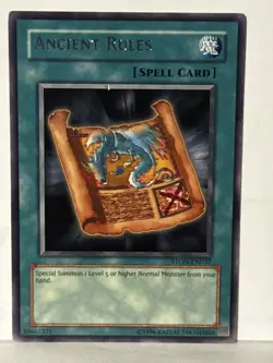 Ancient Rules Rare STON-EN037 Yugioh NM - Image 1