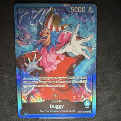 Buggy OP09-042 Leader Holo 5000 Power Cross Guild One Piece CCG - Image 1