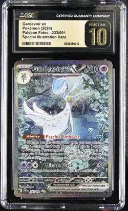 CGC 10 Pristine Gardevoir ex 233/091 Paldean Fates SIR Holo Pokemon Card - Image 1