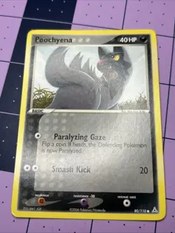Pokemon TCG Poochyena 80/110 EX Holon Phantoms Card Regular LP Condition - Image 1