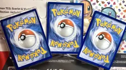 POKEMON S&V 151 Poster Col. 3 Holo Promo Card Set ALL WITH HD COSMOS SWIRLS - Image 5