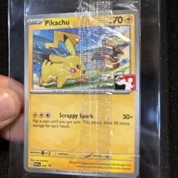*SEALED* Pikachu SVP101 Black Star SV Promo Play League Pokemon Card TCG NM - Image 3