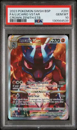 Lucario VSTAR SWSH291 Sword & Shield Promo Holo Card PSA 10 Gem Mint - Image 1