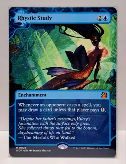 Rhystic Study 25 Non-foil WOT Wilds of Eldraine Enchanting Tales MTG Magic - Image 1