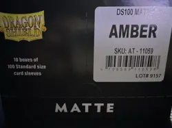 Dragon Shield Amber Matte Display - 10 Boxes Of 100 Protective Sleeves - Image 4