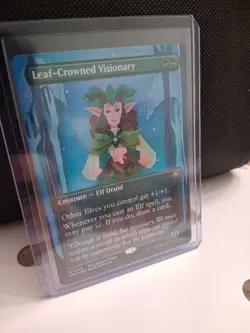 MTG Leaf-Crowned Visionary (Borderless Foil) M 140 Lorwyn Eclipsed Special Guest - Image 1