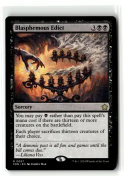 Blasphemous Edict - Foundations MTG 0057 NM - Image 1