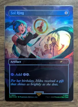 MTG Sol Ring (1604) Rainbow Foil Hatsune Miku Secret Lair Drop NM - Image 1