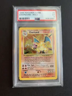 Pokemon Charizard Base Set Unlimited Holo 4/102 PSA 5 (50910987) - Image 1