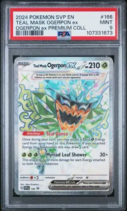 2024 Pokemon SVP EN - TEAL MASK OGERPON EX - Premium Coll #166 MINT PSA 9 - Image 3