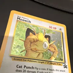 Pokemon Meowth WOTC Promo Holo Card 10/53 50 HP English 2000 WOTC Vintage - Image 2
