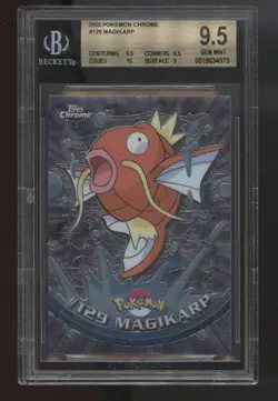 BGS 9.5 Magikarp #129 2000 Topps Chrome Pokemon *POP 1* - Image 1