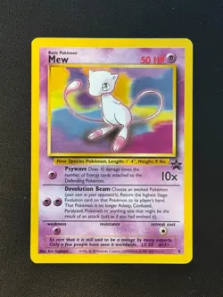 2000 | Pokemon TCG (MEW 8 LP/NM | BLACK STAR PROMO) CCG Nintendo Rare VINTAGE - Image 1