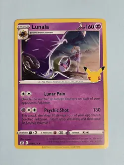 2021 Lunala 15/25 - Holo Rare - 25th Anniversary Celebrations - NM Pokemon TCG - Image 1