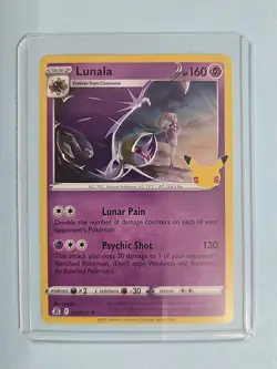 2021 Lunala 15/25 - Holo Rare - 25th Anniversary Celebrations - NM Pokemon TCG - Image 3